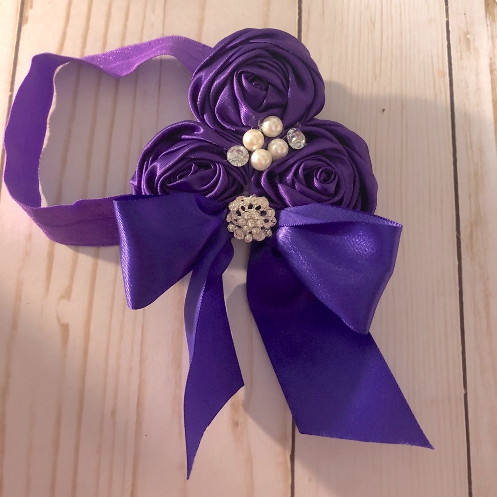 Sale! Boutique Satin Rosette Headband your choice